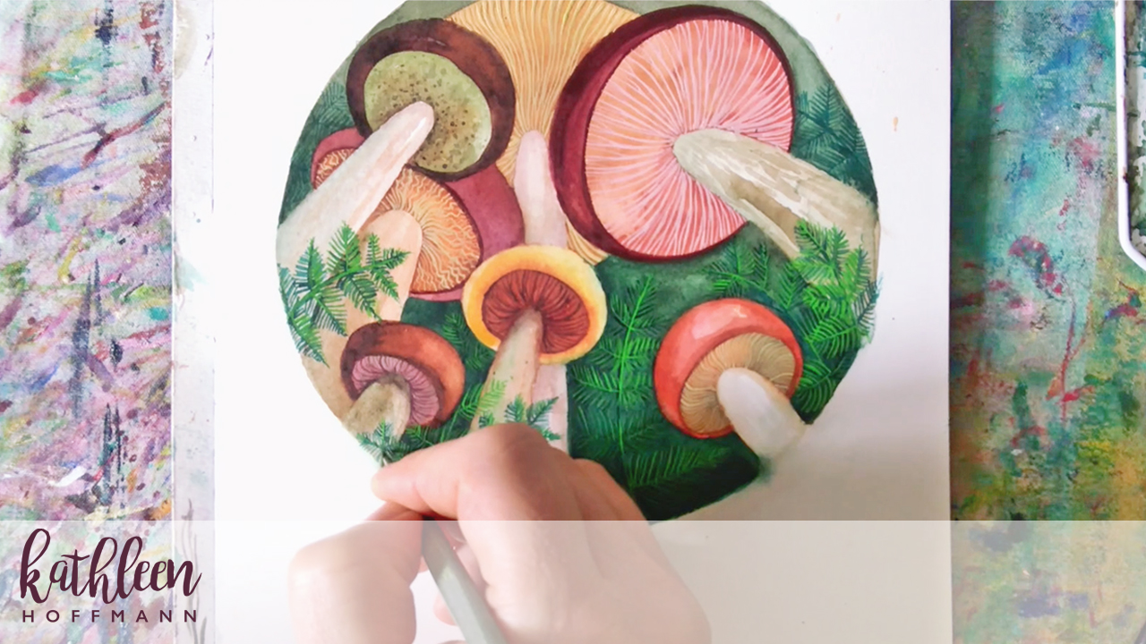 Mushlove - Watercolor Painting Process